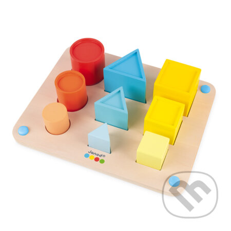 Spoločenská hra: Učíme sa tvary farby veľkosti séria Montessori (Janod). Janod, 2021 Spoločenská hra: Učíme sa tvary farby veľkosti séria Montessori (Janod). Janod, 2021