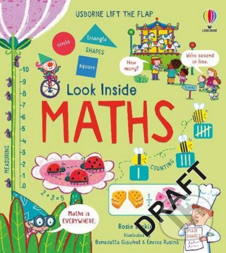 Kniha: Look Inside Maths (Rosie Dickins). Usborne, 2021 Kniha: Look Inside Maths (Rosie Dickins). Usborne, 2021