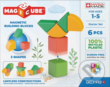 Spoločenská hra: Stavebnice Magicube - Shapes 6 pcs (Geomag). Geomag, 2021 Spoločenská hra: Stavebnice Magicube - Shapes 6 pcs (Geomag). Geomag, 2021