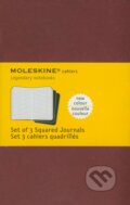 Moleskine - sada 3 malých štvorčekovaných zápisníkov (bordový), Moleskine