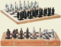 Šachy drevené Knight (keramické figúrky), 