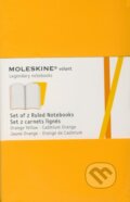 Moleskine - sada 2 malých linajkových zápisníkov Volant (mäkká väzba) - oranžová, žltá, Moleskine