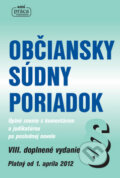 Kniha: Občiansky súdny poriadok (Nová Práca). Nová Práca, 2012 Kniha: Občiansky súdny poriadok (Nová Práca). Nová Práca, 2012