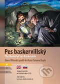 Kniha: Pes baskervillský / The Hound of the Baskervilles (Arthur Conan Doyle a Dana Olšovská). Lindeni, 2022 Kniha: Pes baskervillský / The Hound of the Baskervilles (Arthur Conan Doyle a Dana Olšovská). Lindeni, 2022