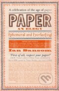 Kniha: Paper (Ian Sansom). Fourth Estate, 2012 Kniha: Paper (Ian Sansom). Fourth Estate, 2012
