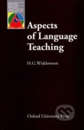 Kniha: Aspects of Language Teaching (H.G. Widdowson). Oxford University Press, 1990 Kniha: Aspects of Language Teaching (H.G. Widdowson). Oxford University Press, 1990