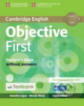 Kniha: Objective First Student´s Book without Answers with CD-ROM with Testbank (Annette Capel a Wendy Sharp). Cambridge University Press, 2015 Kniha: Objective First Student´s Book without Answers with CD-ROM with Testbank (Annette Capel a Wendy Sharp). Cambridge University Press, 2015