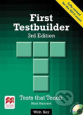 Kniha: First Certificate Testbuilder 3rd Edition: With Key + Audio CD Pack (Mark Harrison). MacMillan, 2014 Kniha: First Certificate Testbuilder 3rd Edition: With Key + Audio CD Pack (Mark Harrison). MacMillan, 2014