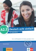Kniha: Deutsch echt einfach! A2.2 – Kurs/Übungs. + MP3 (Klett). Klett, 2017 Kniha: Deutsch echt einfach! A2.2 – Kurs/Übungs. + MP3 (Klett). Klett, 2017