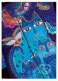 Paperblanks - Blue Cats & Butterflies 2014 (12-mesačný diár, midi, týždenný, horizontálny), Paperblanks, 2013