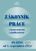 Kniha: Zákonník práce s komentárom a judikatúrou (Autorský kolektív). Nová Práca, 2022 Kniha: Zákonník práce s komentárom a judikatúrou (Autorský kolektív). Nová Práca, 2022