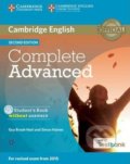 Kniha: Complete Advanced C1: Student´s Book without Answers with CD-ROM with Testbank (Guy Brook-Hart). Cambridge University Press, 2015 Kniha: Complete Advanced C1: Student´s Book without Answers with CD-ROM with Testbank (Guy Brook-Hart). Cambridge University Press, 2015