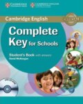 Kniha: Complete Key for Schools: Students Book with Answers with CD-ROM (David McKeegan). Cambridge University Press, 2013 Kniha: Complete Key for Schools: Students Book with Answers with CD-ROM (David McKeegan). Cambridge University Press, 2013
