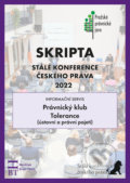 Kniha: Skripta SKČ: Právnický klub Tolerance (Havlíček Brain Team). Havlíček Brain Team, 2022 Kniha: Skripta SKČ: Právnický klub Tolerance (Havlíček Brain Team). Havlíček Brain Team, 2022