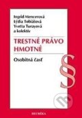 Kniha: Trestné právo hmotné (Ingrid Mencerová, Lýdia Tobiášová, Yvetta Turayová a kolektiv). Heuréka, 2014 Kniha: Trestné právo hmotné (Ingrid Mencerová, Lýdia Tobiášová, Yvetta Turayová a kolektiv). Heuréka, 2014