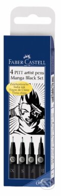 PITT umelecké fixky Manga Black set, 4ks, 2020 PITT umelecké fixky Manga Black set, 4ks, 2020