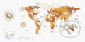 Nástenná drevená mapa sveta (68travel). 68travel, 2023 Nástenná drevená mapa sveta (68travel). 68travel, 2023