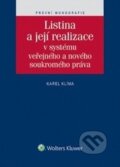Kniha: Listina a její realizace (Karel Klíma). Wolters Kluwer ČR, 2015 Kniha: Listina a její realizace (Karel Klíma). Wolters Kluwer ČR, 2015