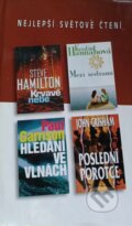 Kniha: Poslední porotce, Krvavé nebe, Mezi sestrami, Hledání ve vlnách (John Grisham, Kristin Hannah, Paul Garrison a Steve Hamilton). Výběr Readers Digest, 2005 Kniha: Poslední porotce, Krvavé nebe, Mezi sestrami, Hledání ve vlnách (John Grisham, Kristin Hannah, Paul Garrison a Steve Hamilton). Výběr Readers Digest, 2005