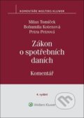 Kniha: Zákon o spotřebních daních (Bohumila Kotenová, Milan Tomíček a Petra Petrová). Wolters Kluwer ČR, 2023 Kniha: Zákon o spotřebních daních (Bohumila Kotenová, Milan Tomíček a Petra Petrová). Wolters Kluwer ČR, 2023