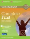 Kniha: Complete First for Schools - Student's Book with Answers + CD-ROM (Guy Brook-Hart a Helen Tiliouine). Cambridge University Press, 2014 Kniha: Complete First for Schools - Student's Book with Answers + CD-ROM (Guy Brook-Hart a Helen Tiliouine). Cambridge University Press, 2014
