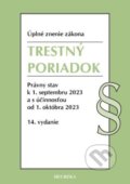 Kniha: Trestný poriadok. (Heuréka). Heuréka, 2023 Kniha: Trestný poriadok. (Heuréka). Heuréka, 2023