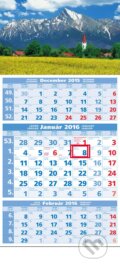 Štandardný 3-mesačný kalendár 2016 s motívom hôr, Spektrum grafik, 2015