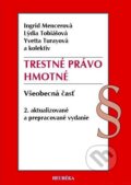 Kniha: Trestné právo hmotné (Ingrid Mencerová, Lýdia Tobiášová, Yvetta Turayová a kolektiv). Heuréka, 2015 Kniha: Trestné právo hmotné (Ingrid Mencerová, Lýdia Tobiášová, Yvetta Turayová a kolektiv). Heuréka, 2015