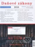 Daňové zákony 2016 pre účtovníkov, Porada s.k., 2016