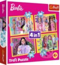 Puzzle Veselý svět Barbie 4v1, Trefl, 2023