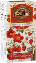 Kávy a čaje: BASILUR Fruit Strawberry & Raspberry 25x2g (Bio - Racio). Bio - Racio, 2023 Kávy a čaje: BASILUR Fruit Strawberry & Raspberry 25x2g (Bio - Racio). Bio - Racio, 2023