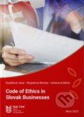 Kniha: Code of Ethics in Slovak Businesses (Jana Kozáková). Slovenská poľnohospodárska univerzita v Nitre, 2023 Kniha: Code of Ethics in Slovak Businesses (Jana Kozáková). Slovenská poľnohospodárska univerzita v Nitre, 2023