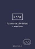 Kniha: Pozorování citu krásna a vznešena (Immanuel Kant). Filozofický ústav AV ČR, 2024 Kniha: Pozorování citu krásna a vznešena (Immanuel Kant). Filozofický ústav AV ČR, 2024
