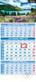 Štandardný 3-mesačný kalendár 2017 s motívom jazera, Spektrum grafik, 2016
