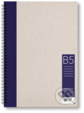 Kroužkový zápisník B5, linka, tmavě modrý, 50 listů, BOBO BLOK, 2024