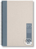 Kroužkový zápisník B5, čtverec, šedý, 50 listů, BOBO BLOK, 2024