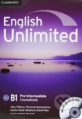 Kniha: English Unlimited - Pre-Intermediate - Coursebook (Theresa Clementson a kolektív). Cambridge University Press, 2010 Kniha: English Unlimited - Pre-Intermediate - Coursebook (Theresa Clementson a kolektív). Cambridge University Press, 2010