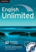 Kniha: English Unlimited - Elementary - Coursebook (Alex Tilbury, Theresa Clementson a kolektív). Cambridge University Press, 2010 Kniha: English Unlimited - Elementary - Coursebook (Alex Tilbury, Theresa Clementson a kolektív). Cambridge University Press, 2010