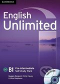 Kniha: English Unlimited - Pre-intermediate - Self-study Pack (Chris Cavey, Maggie Baigent a Nick Robinson). Cambridge University Press, 2010 Kniha: English Unlimited - Pre-intermediate - Self-study Pack (Chris Cavey, Maggie Baigent a Nick Robinson). Cambridge University Press, 2010