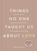 Kniha: Things No One Taught Us About Love (Vex King). Pan Macmillan, 2024 Kniha: Things No One Taught Us About Love (Vex King). Pan Macmillan, 2024