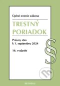Kniha: Trestný poriadok. (Heuréka). Heuréka, 2024 Kniha: Trestný poriadok. (Heuréka). Heuréka, 2024