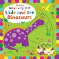 Kniha: Baby's Very First Slide And See Dinosaurs (Fiona Watt). Usborne, 2017 Kniha: Baby's Very First Slide And See Dinosaurs (Fiona Watt). Usborne, 2017