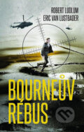 Kniha: Bourneův rébus (Robert Ludlum a Eric Van Lustbader). Domino, 2017 Kniha: Bourneův rébus (Robert Ludlum a Eric Van Lustbader). Domino, 2017