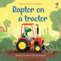 Kniha: Raptor on a tractor (Russell Punter). Usborne, 2024 Kniha: Raptor on a tractor (Russell Punter). Usborne, 2024