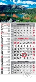 Štandard kombinovaný 3-mesačný kalendár 2018 s motívom hôr a plesom, Spektrum grafik, 2017