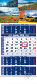Štandard 4-mesačný kalendár 2018 s motívmi štyroch ročných období, Spektrum grafik, 2017