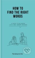 Kniha: How to Find the Right Words (The School of Life). The School of Life Press, 2021 Kniha: How to Find the Right Words (The School of Life). The School of Life Press, 2021