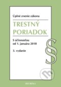 Kniha: Trestný poriadok (Heuréka). Heuréka, 2018 Kniha: Trestný poriadok (Heuréka). Heuréka, 2018