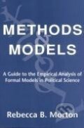 Kniha: Methods and Models (Rebecca B. Morton). Cambridge University Press, 2008 Kniha: Methods and Models (Rebecca B. Morton). Cambridge University Press, 2008