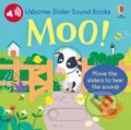 Kniha: Slider Sound Books Moo! (Sam Taplin). Usborne, 2025 Kniha: Slider Sound Books Moo! (Sam Taplin). Usborne, 2025
